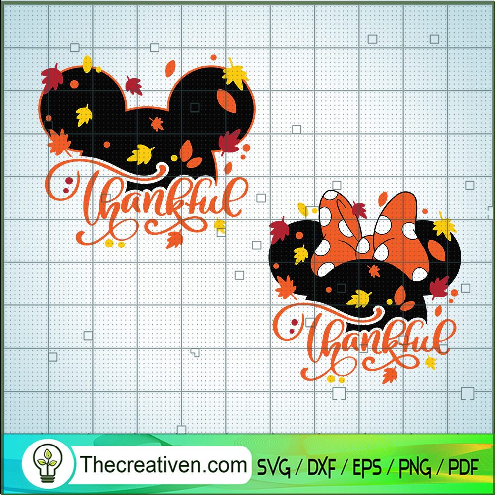 Disney Mouse Thankful SVG Cut File for Cricut & Silhou Design 121618 1 Disney Mouse Thankful SVG Cut File for Cricut & Silhou Design 121618