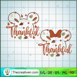 Disney Mouse Thankful SVG Cut File for Cricut & Silhou Design 121688