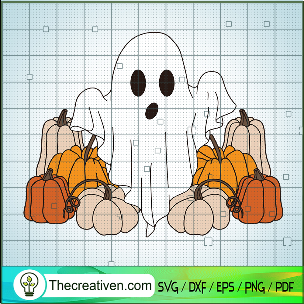 Pumpkin Ghost SVG, Halloween Ghost SVG, Fall Pumpkin SVG 1 Pumpkin Ghost SVG, Halloween Ghost SVG, Fall Pumpkin SVG