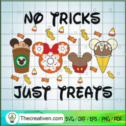 No Tricks Just Treats SVG Cut File for Cricut & Silhou Design 121696