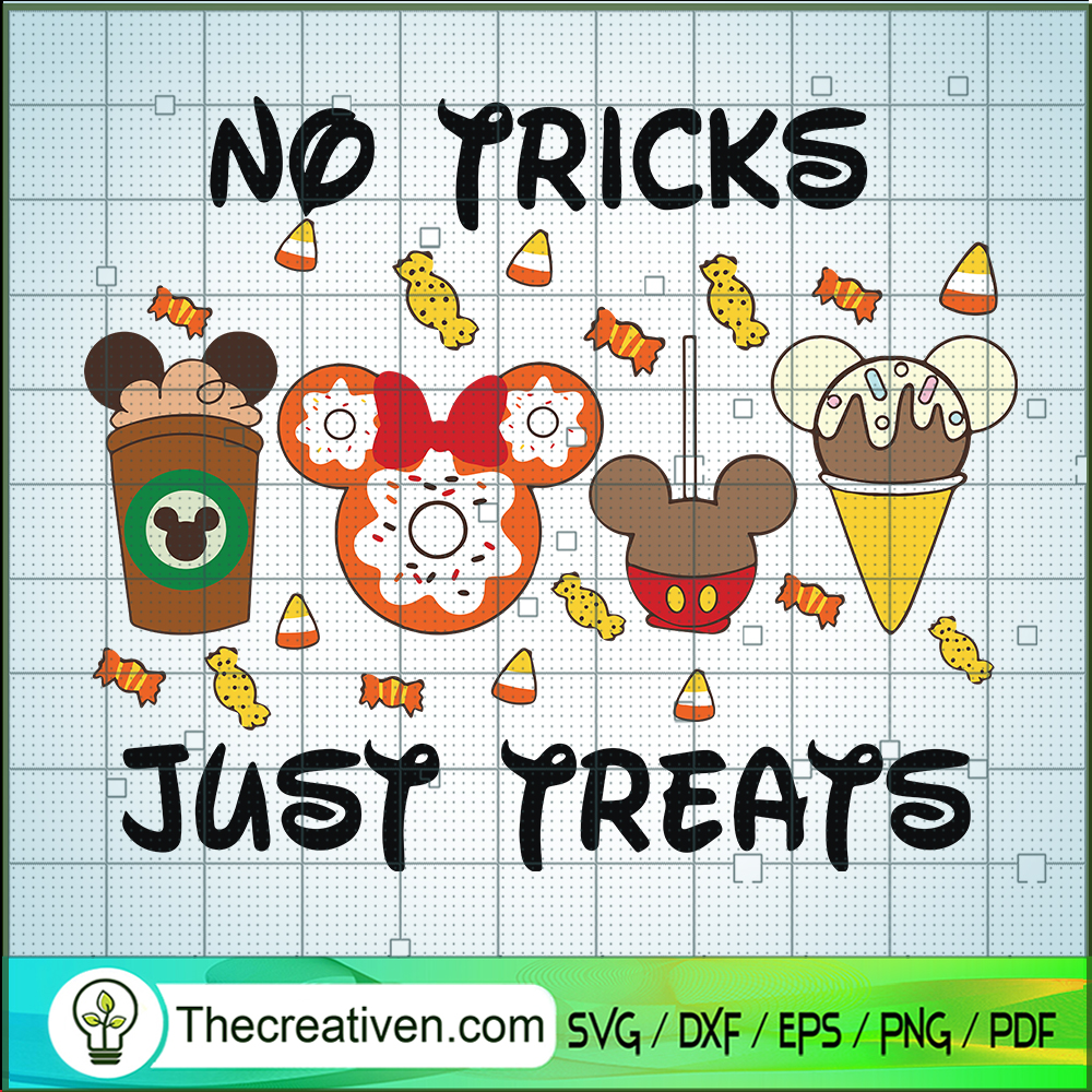 No Tricks Just Treats SVG Cut File for Cricut & Silhou Design 121696 1 No Tricks Just Treats SVG Cut File for Cricut & Silhou Design 121696