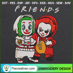 Baby Joker And Pennywise Hor Embroidery Design Design 121948