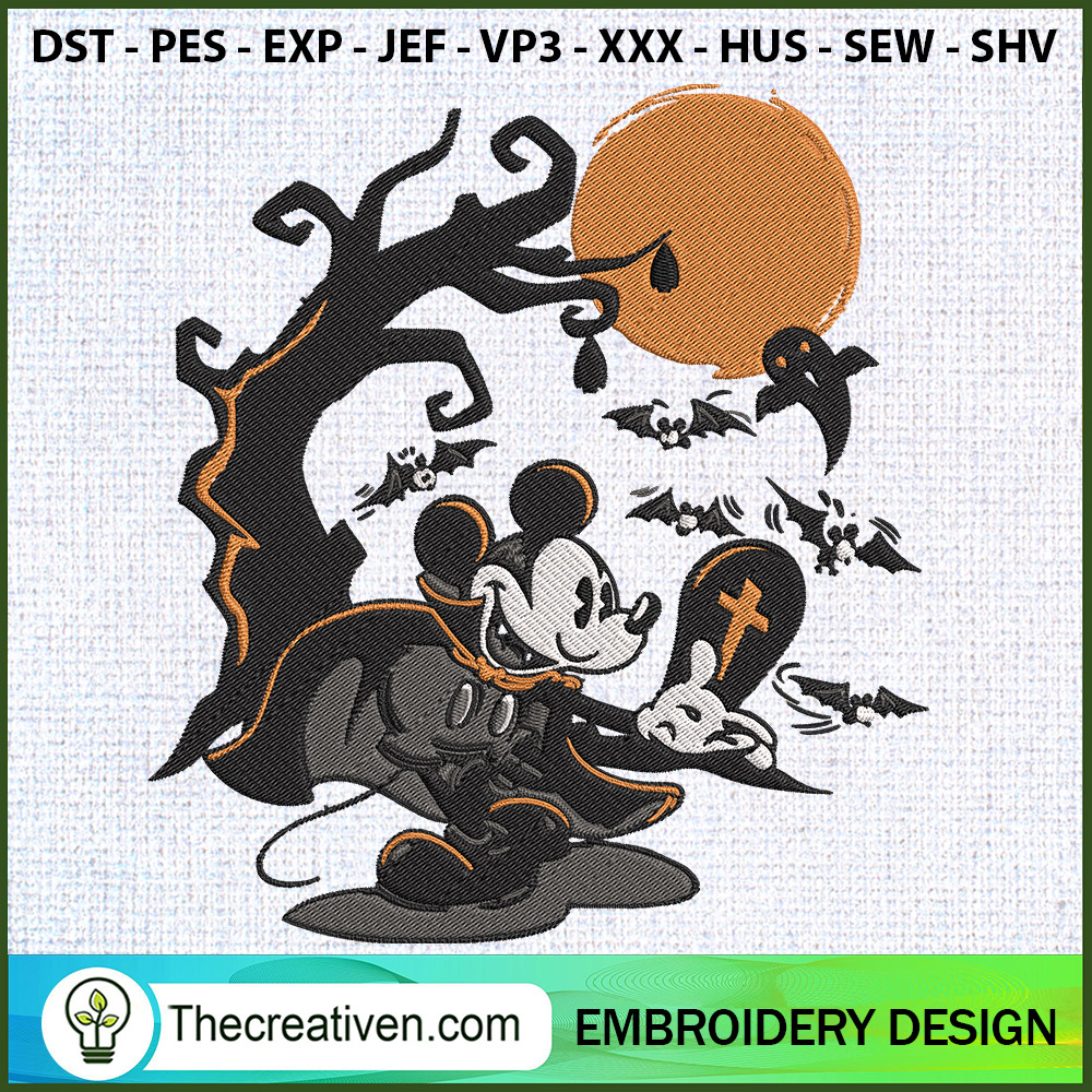 Disney Halloween Happy Tree Embroidery Design 1 Disney Halloween Happy Tree Embroidery Design