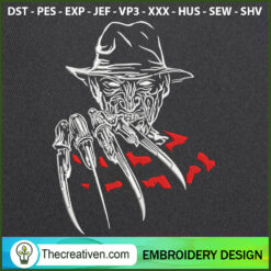 Freddy Krueger Embroidery Designs Embroidery Design – Digital Download