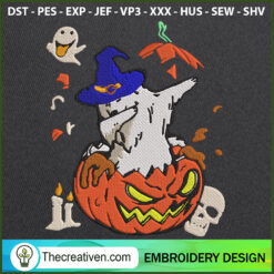 Ghost With Embroidery Designs Embroidery Design – Digital Download