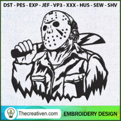 Jason Voorhees Knife Embroid Embroidery Design
