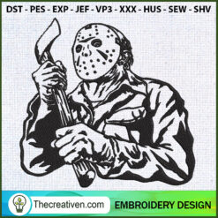 Jason Voorhees Axe Embroider Embroidery Design