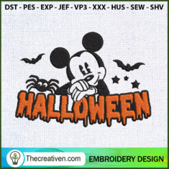 Mickey Halloween Letter Embr Embroidery Design