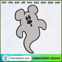 Mickey Mouse Ghost Right Emb Embroidery Design
