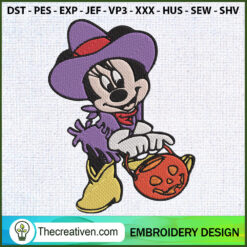 Minnie Angel Cowgirl Halloween Embroidery  Embroidery  Design 122082