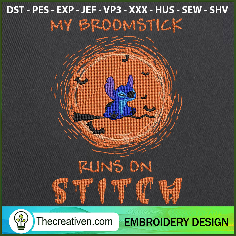 My Broomstick Runs On Stitch Embroidery De Embroidery Design 122094 1 My Broomstick Runs On Stitch Embroidery De Embroidery Design 122094
