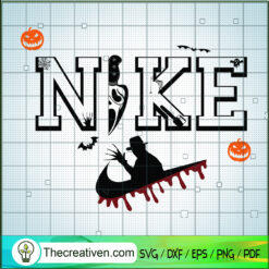 Nike x Horror Characters SVG, Nike Halloween SVG, Nike Just Do It SVG