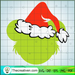 Grinch Head Christmas SVG Cut File for Cricut & Silhouette