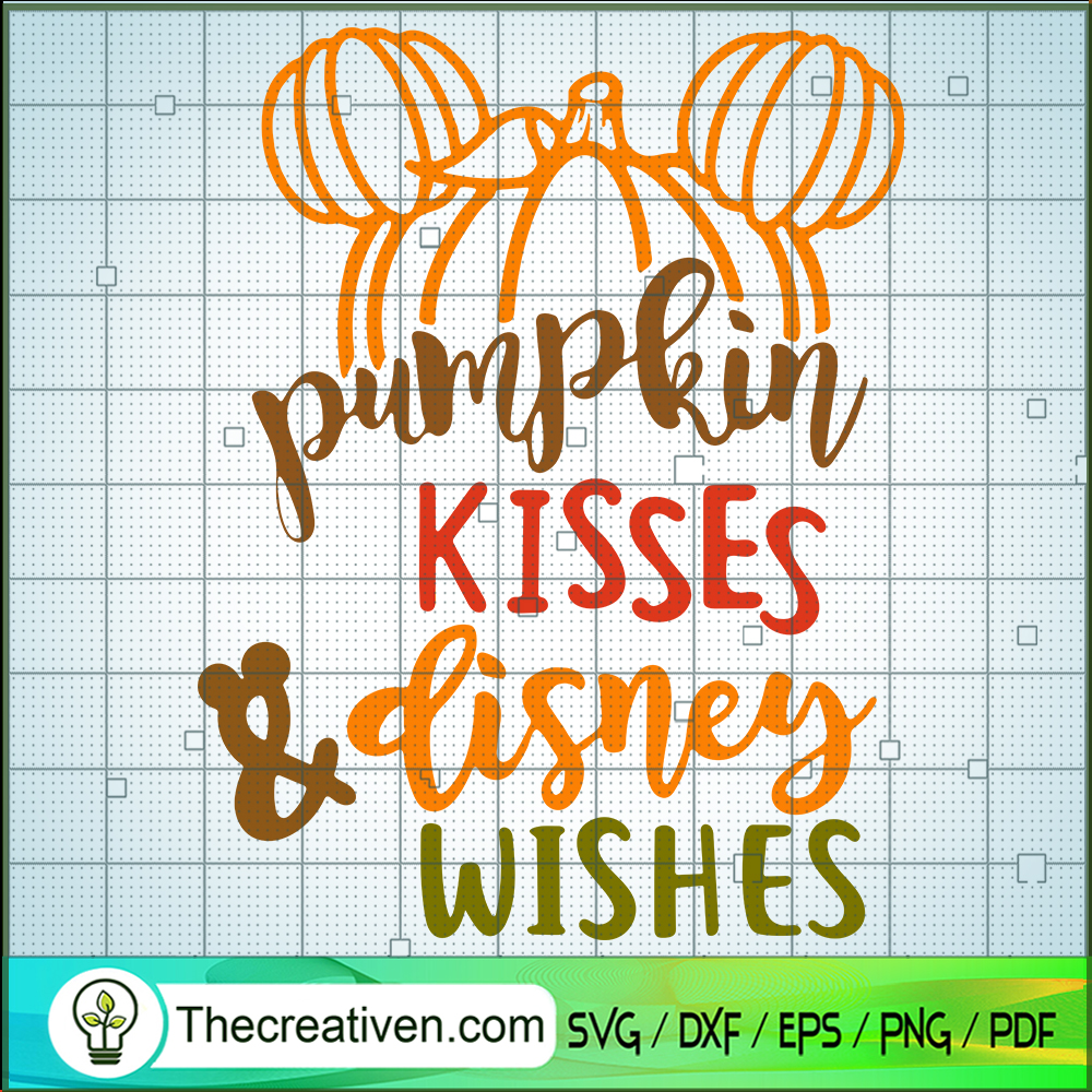 Pumpkin Kisses And Disney Wishes SVG Cut File for Cricut & Silhouette 1 Pumpkin Kisses And Disney Wishes SVG Cut File for Cricut & Silhouette