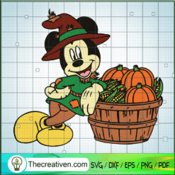Minnie With Pumpkin SVG Cut File for Cricut & Silhouette