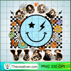 Good Vibes PNG, Smiley Emoji PNG, Hippie Sublimation