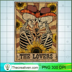 The Lovers PNG, Cowboy Skeleton PNG, Love In Desert Sublimation