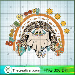 Spooky Groovy PNG, Hippie Ghost PNG, Groovy Halloween Sublimation