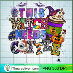 This Witch Needs Coffee PNG Clipart – Transparent Download