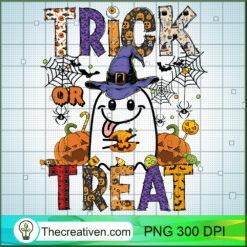 Trick Or Treat PNG, Spooky Ghost PNG, Halloween Scary Sublimation