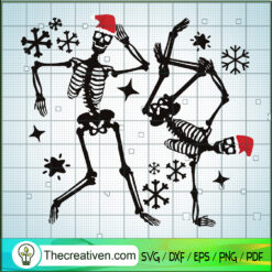Skeleton Dancing Christmas SVG Cut File for Cricut & Silhouette