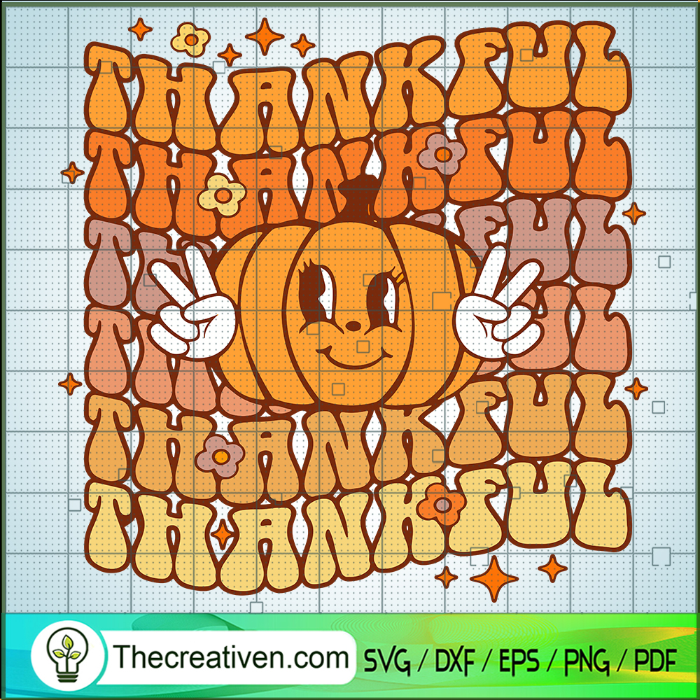 Thankful Pumpkin Face SVG, Thanksgiving Day SVG, Fall SVG 1 Thankful Pumpkin Face SVG, Thanksgiving Day SVG, Fall SVG