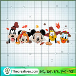 Disney Characters Fall SVG Cut File for Cricut & Silhouette