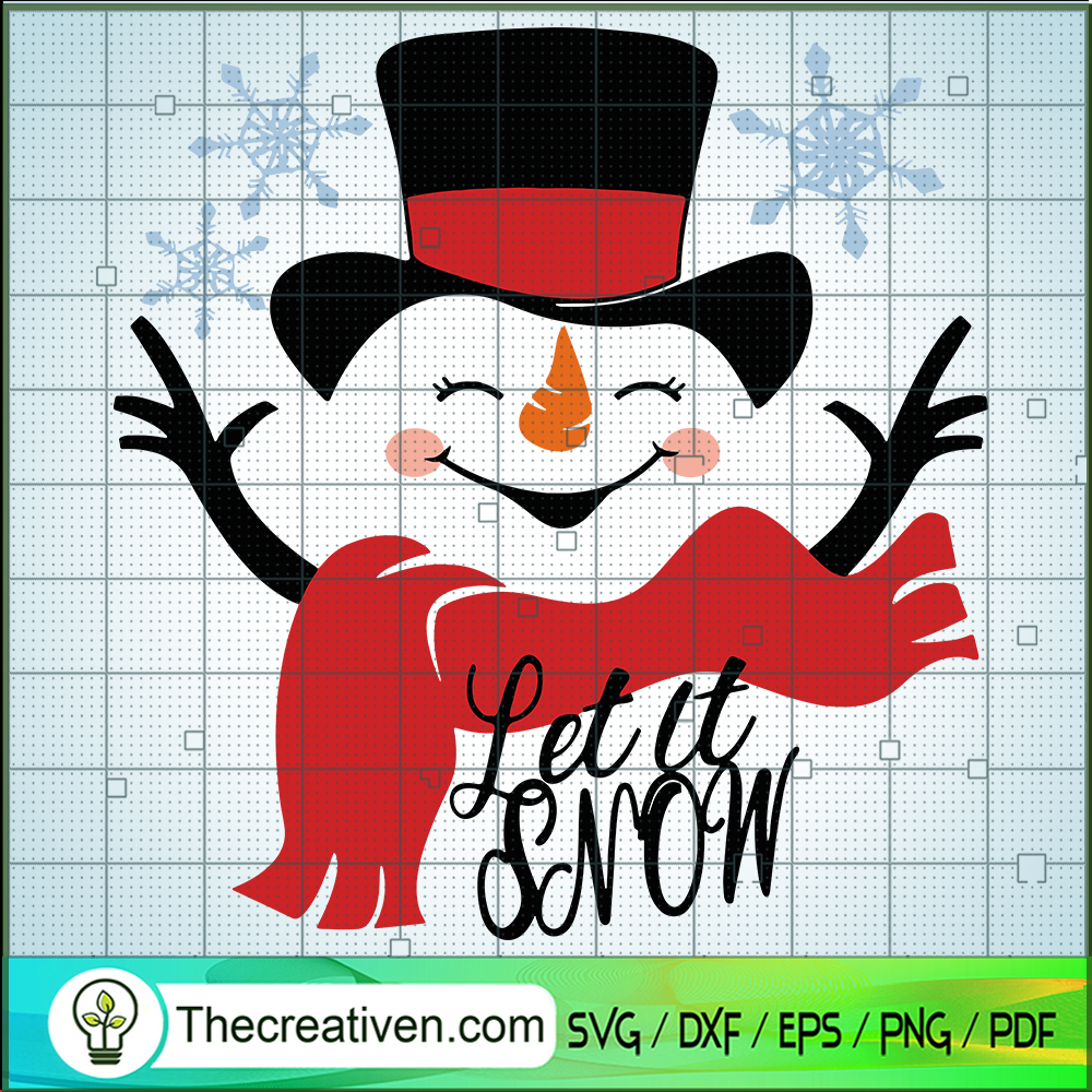 Let It Snow SVG, Snowman SVG, Christmas SVG 1 Let It Snow SVG, Snowman SVG, Christmas SVG
