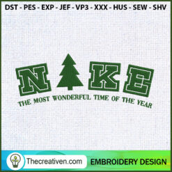 Nike The Most Wonderful Time Embroidery Design