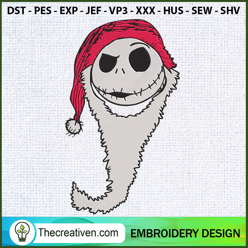 Santa Jack Head Christmas Em Embroidery Design 1 Santa Jack Head Christmas Em Embroidery Design