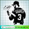 Bryce Harper SVG, Phillies Baseball SVG, Baseball Players SVG