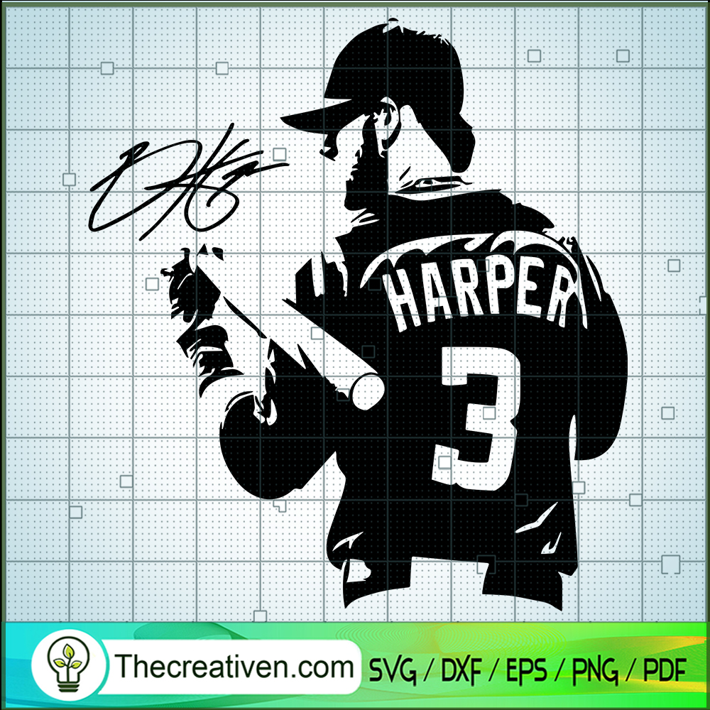 Bryce Harper SVG, Phillies Baseball SVG, Baseball Players SVG 1 Bryce Harper SVG, Phillies Baseball SVG, Baseball Players SVG
