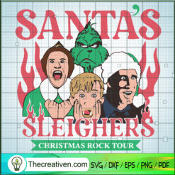 Santa's Sleighers Christmas  SVG Cut File for Cricut