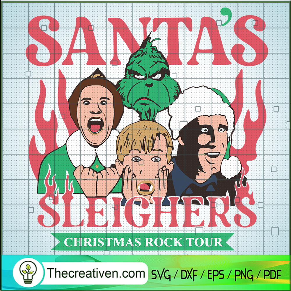 Santa's Sleighers Christmas SVG Cut File for Cricut 1 Santa's Sleighers Christmas SVG Cut File for Cricut