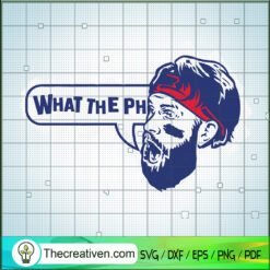 Happer What The Ph SVG, Philly Baseball SVG, Sports Player SVG