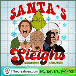 Santa's Sleighs Christmas Ro SVG Cut File for Cricut