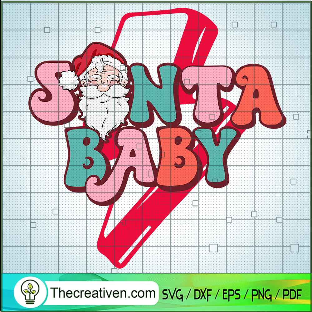 Retro Santa Baby SVG, Santa Christmas SVG, Vintage Christmas SVG 1 Retro Santa Baby SVG, Santa Christmas SVG, Vintage Christmas SVG