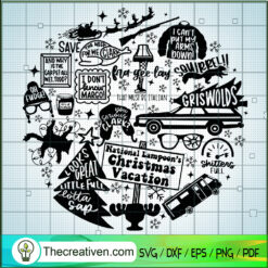 Christmas Collage Theme SVG, Christmas Movies SVG, Love Christmas SVG