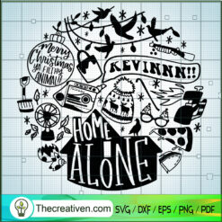 Home Alone Collage Theme SVG Cut File for Cricut & Silhouette