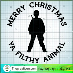 Merry Christmas Ya Filthy Animal SVG Cut File for Cric Design 123054