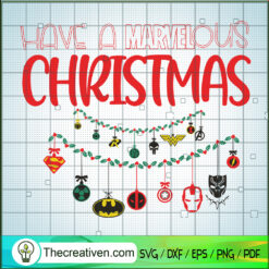 Have A Marvelous Christmas SVG, Marvel Christmas SVG, Marvel Logo SVG