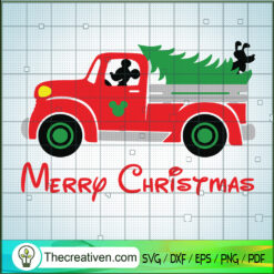 Disney Merry Christmas SVG, Christmas Truck SVG, Mickey Christmas SVG