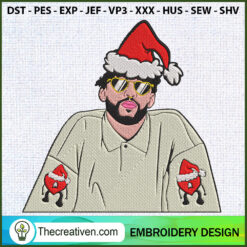Bad Bunny Christmas Embroide Embroidery Design