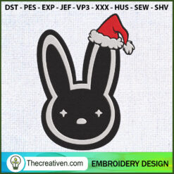Bad Bunny Logo Christmas Emb Embroidery Design