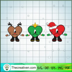 Bad Heart Christmas SVG Cut File for Cricut & Silhouette