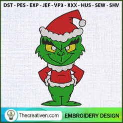 Baby Grinch Smile Embroidery Embroidery Design
