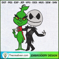 Grinch And Jack Skellington  Embroidery Design Design 123357