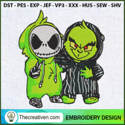 Grinch And Jack Skellington  Embroidery Design Design 123359