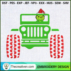 Grinch Chirstmas Santa Hat D Embroidery Design