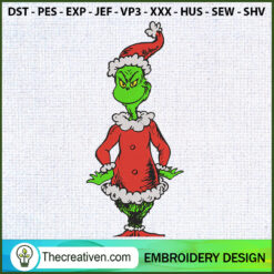 Grinch Christmas Stand Embro Embroidery Design